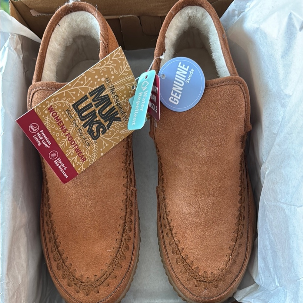 MUK LUKS Tan Suede Shoes